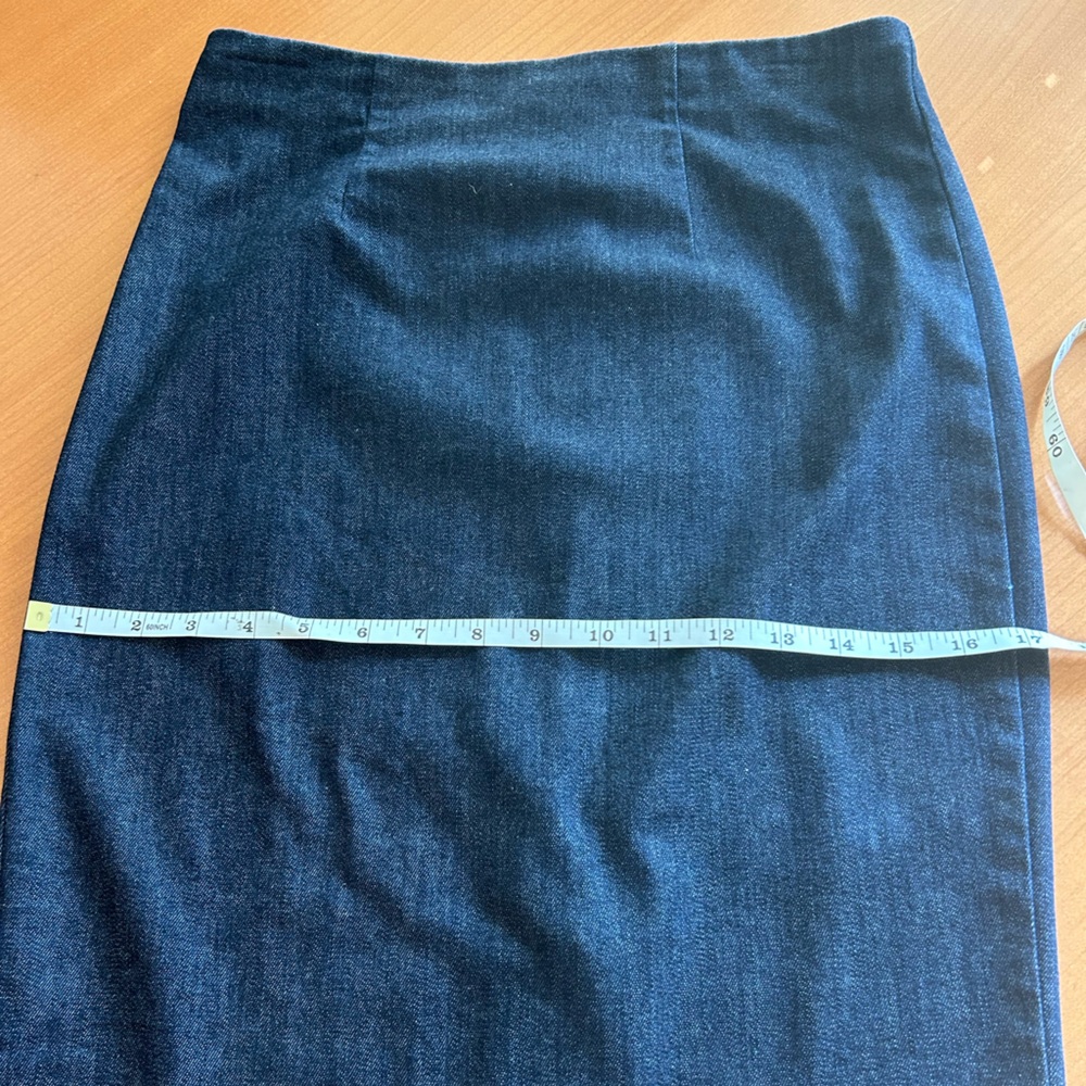 Ann Taylor Dark Blue Denim Pencil Skirt - Picture 7 of 8